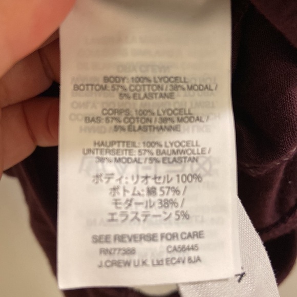 Madewell Dark Purple / Burgundy Wrap-Front Bodysuit - Picture 7 of 7